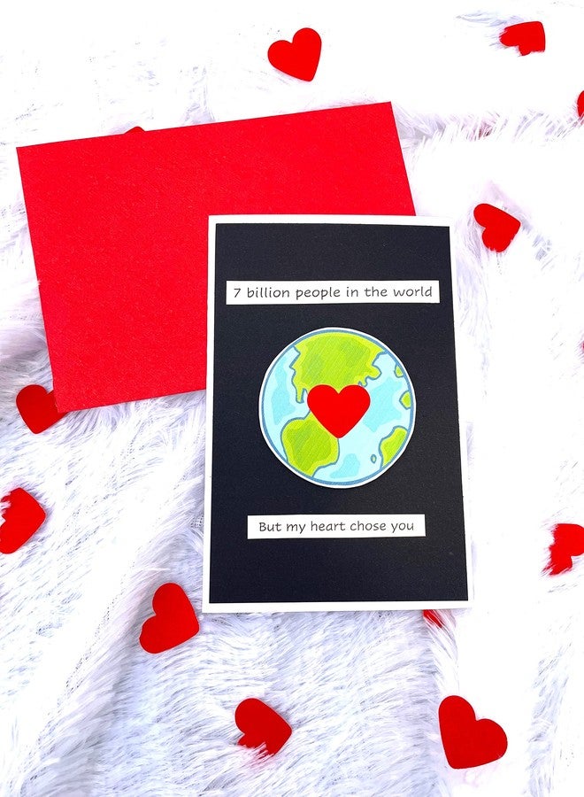 Crafted Forever I Chose you Greeting Card with envelope 4X6 inches for Anniversary/Valentine Day/spouse birthday/partner birthday heavy paper used, inside blank - Image 1